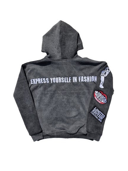 Convivial Zip up Hoodie Black